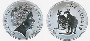 Australian silver dollar, 1999