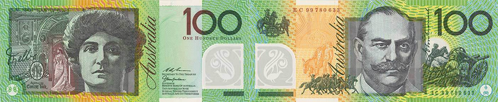 One hundred dollars 1996 to 2017 - Banknote of Australia