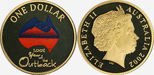 1 dollar 2002 Year of the Outback