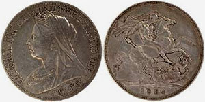Crown (five shillings), 1894