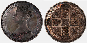 Gothic Crown (five shillings), 1847