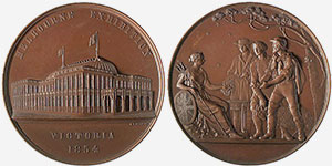 Melbourne Exhibition prize medal, 1854