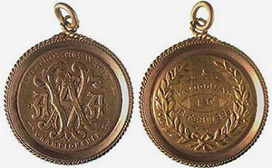 VAAA gold medal, 1899
