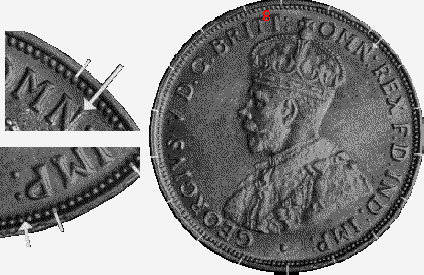 Indian King George V Pennies Obverse Die Varieties