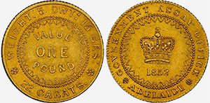 Adelaide One Pound 1852