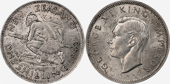 Shilling 1942 - New Zealand