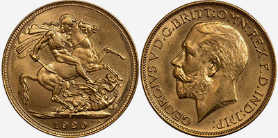 1920 Sydney Gold Sovereign