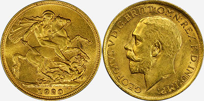 1920 Sydney Gold Sovereign