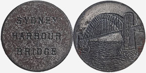Sydney Harbour Bridge on Australian Medals