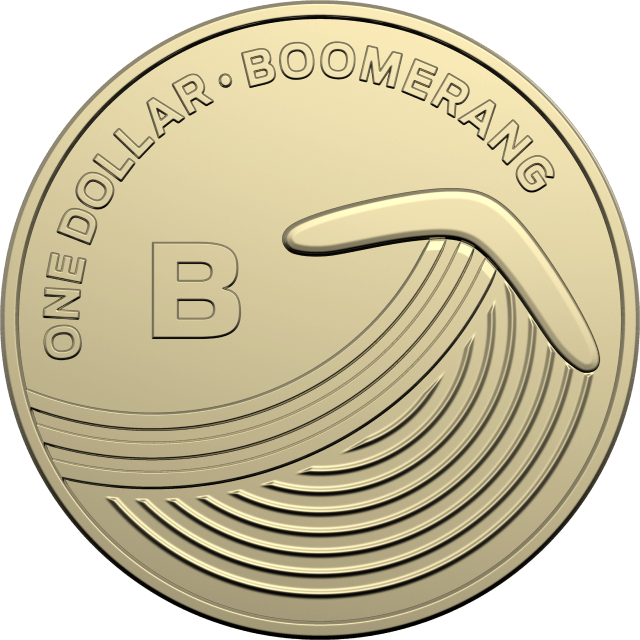 1 dollar 2019 - B - Boomerang - The Great Aussie Coin Hunt