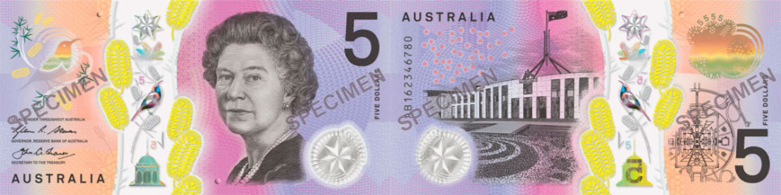 5 dollars 1996 - Decimal banknote