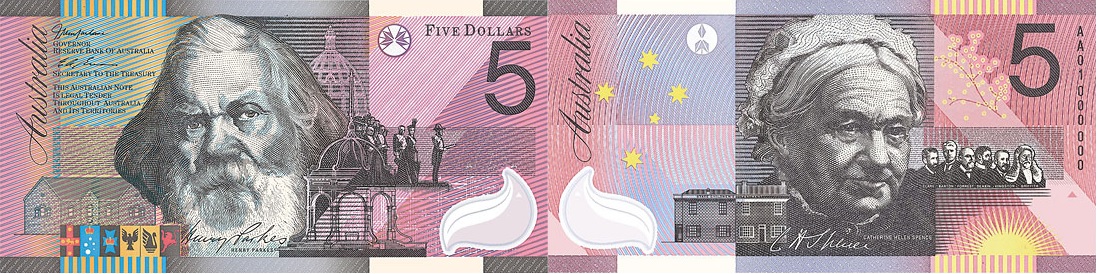 5 dollars 2001 - Federation Decimal banknote