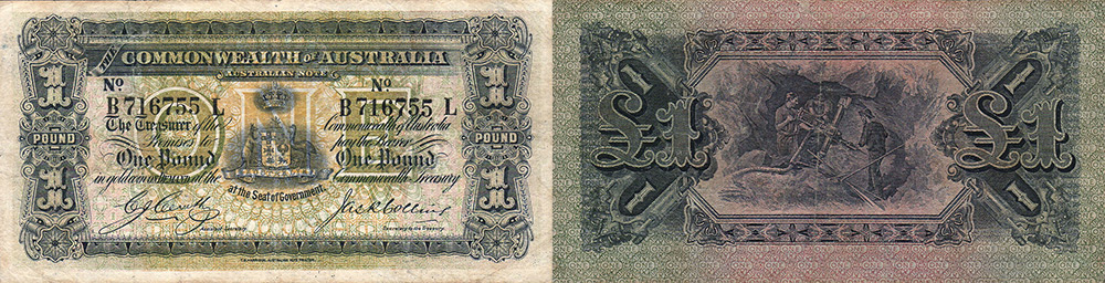 One pound 1913 to 1923 - Australia Banknote