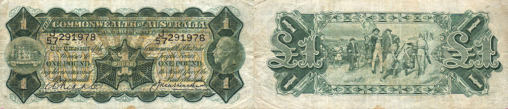 One pound 1923 to 1933 - Australia Banknote