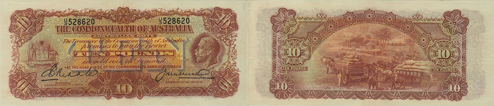 Ten pounds 1925 to 1934 - Australia Banknote