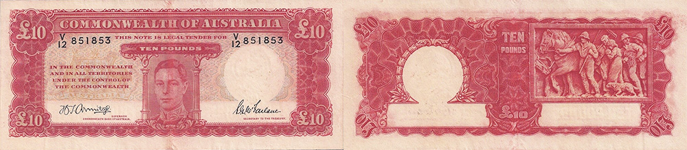 Ten pounds 1940 to 1954 - Australia Banknote