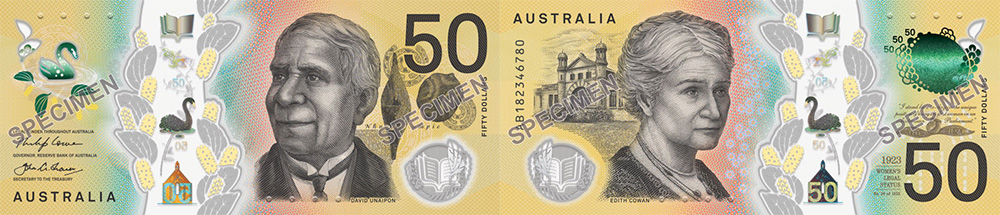 Fifty dollars 2018 to 2023 - Banknote of Australia