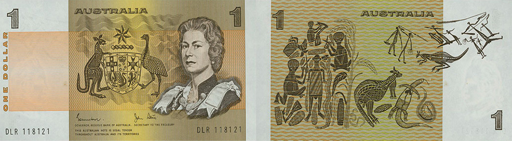 One dollar 1966 to 1984 - Banknote of Australia
