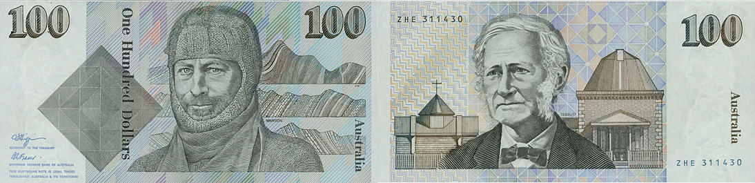 100 1984 to 1996 - Banknote of Australia