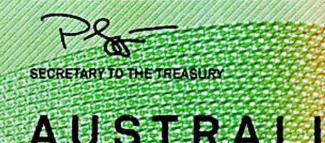 Gaetjens - Signature on Australian banknote