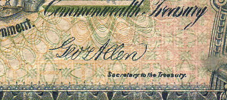 Allen - Signature on Australian banknote