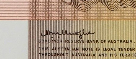 Knight - Signature on Australian banknote
