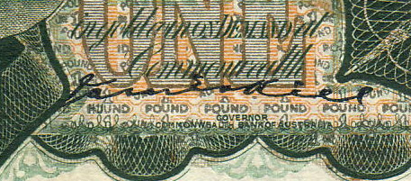 Kell - Signature on Australian banknote