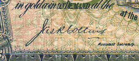 Collins - Signature on Australian banknote