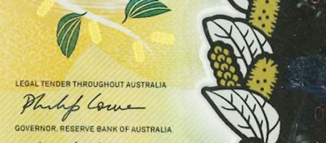 Lowe - Signature on Australian banknote