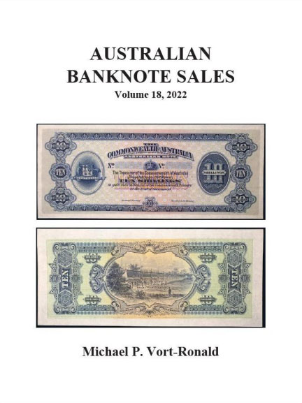 Australian Banknotes Sales - Volume 18, 2022