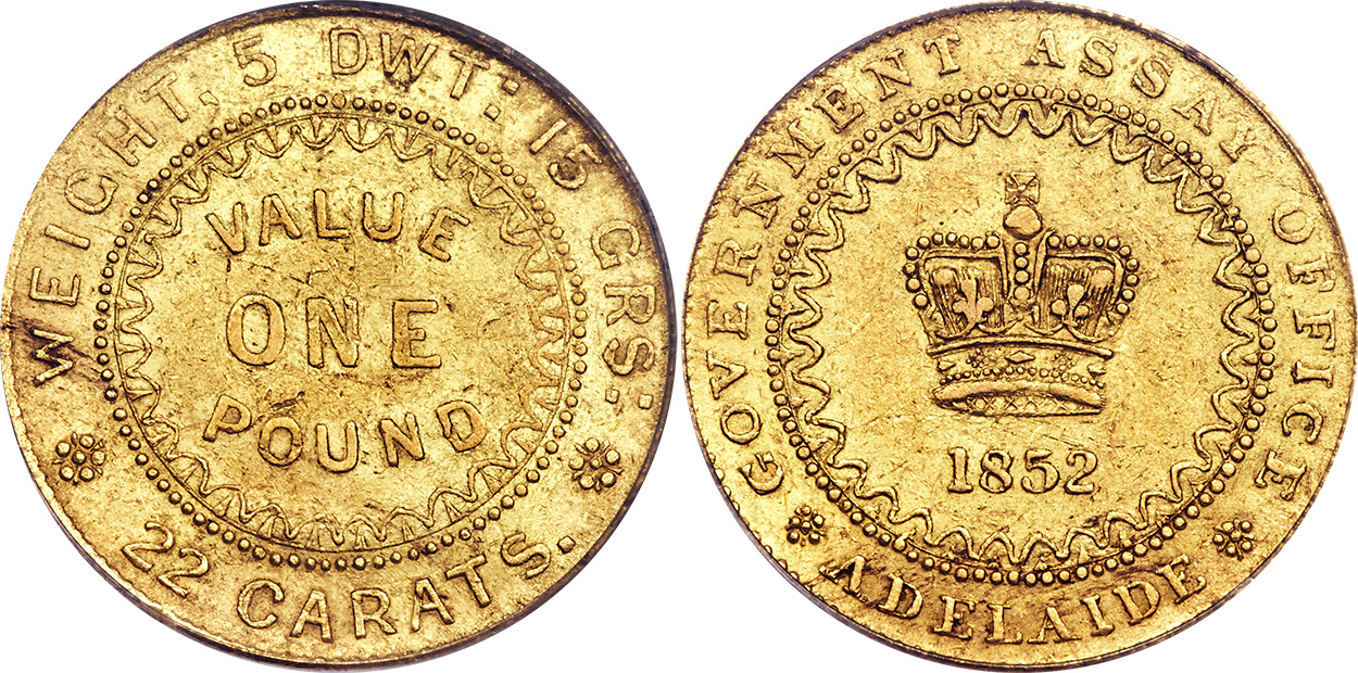 Adelaide One Pound 1852