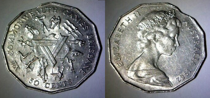 Coins And Australia Fifty Cent 1982 Australian Decimal Coins