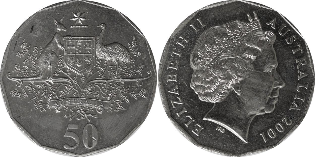 50c Ex Mint Set 2001 Australian Specimen UNC Fifty Cent Coin Free Post Aust! 