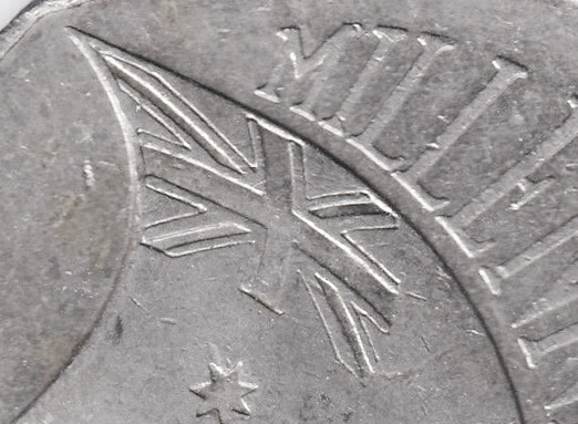 Fifty cent 2000 - Millenium - Incuse Flag - 50 cents - Decimal coin