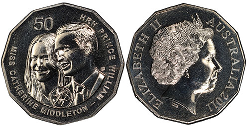 50 cents 2011 - Royal Wedding