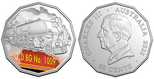 50 cents 2025 Queensland Railways Beyer-Garratt No. 1009 Australia