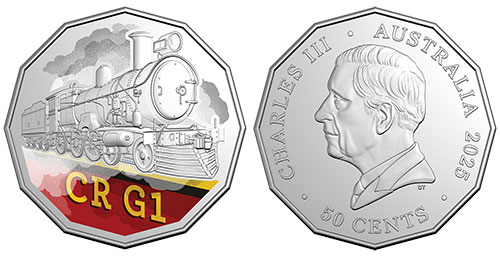 50 cents 2025 The Commonwealth Railways G Class G1 Australia