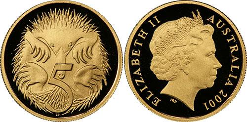 5 cents 2001 Gold Australia