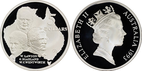 5 dollars 1993 Blue Mtns Crossing