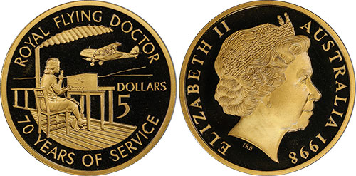 5 dollars 1998 Royal Flying Doctor Service Proof