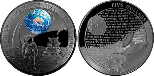 5 dollars 2019 Moon Landing Australia