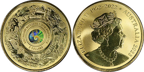 5 dollars 2023 Australian World Heritage Australia