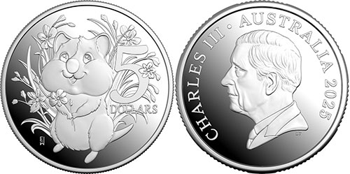 5 dollars 2025 Quentin the Quokka Australia Coin