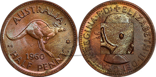 Half Penny 1960 Y Perth Australia