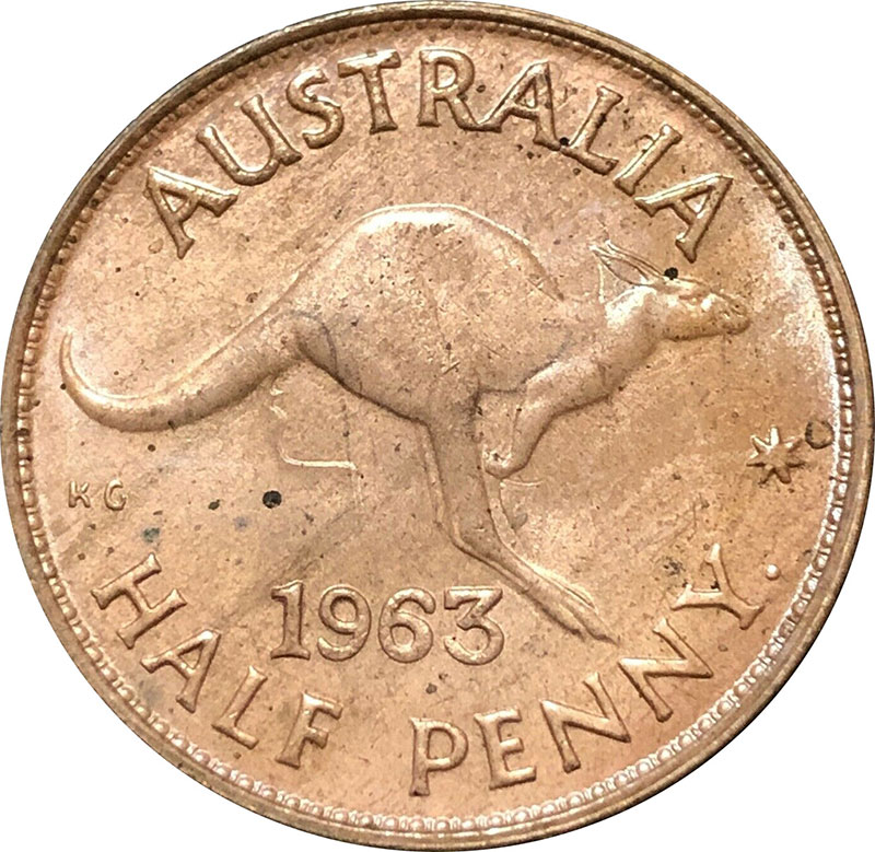 1963 half penny coin value