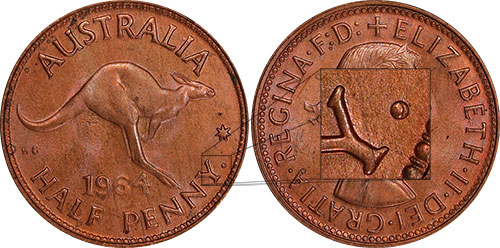 Half Penny 1964 Y Perth Australia