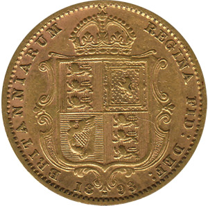 Half Sovereign - Shield - Victoria