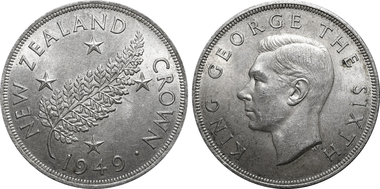 Crown 1949 - New Zealand coin