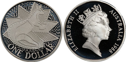 1 dollar 1988 - Aboriginal Art Silver