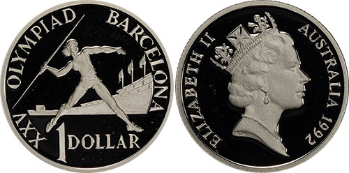 1 dollar 1992 - Olympics - Silver RE